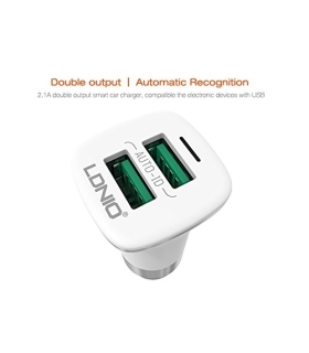 شارژر فندکي الدينيو مدل C301 همراه با کابل microUSB