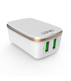 شارژر دو پورت LDNIO A2204 USB Travel Charger