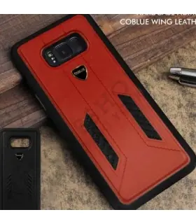کاور چرمی همراه با گلس COBLUE PU Leather Note 8