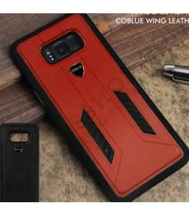 کاور چرمی همراه با گلس COBLUE PU Leather Note 8